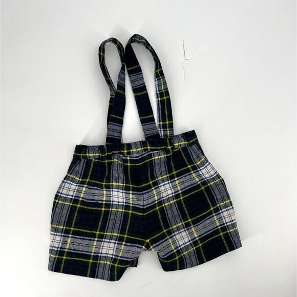 Vintage Tartan Plaid Toddler Boy's Overall Shorts Jacobson's Size 4 - Picture 2 of 8